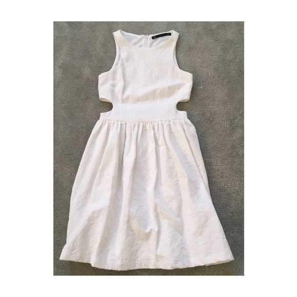 Zara Dresses - Zara Cut Out Jacquard Dress size S Zara Dresses - Zara Cut Out Jacquard Dress size S