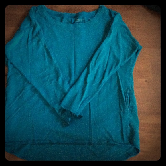 Gap Body Turquoise Oversized Workout / Lounge Top