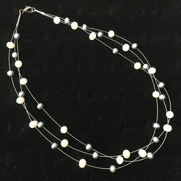Three strand freshwater pearl necklace