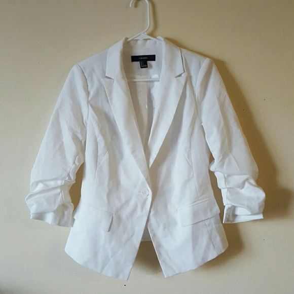 Forever 21 Jackets & Blazers - *Forever 21* White Causal Jacket