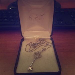 Key diamond necklace