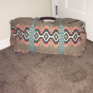 Tribal print duffle bag!