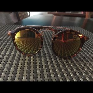 Tortoise mirrored top bar round sunglasses 😘😎👓