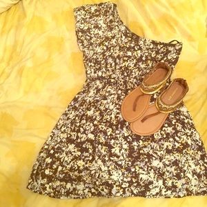 One shoulder casual dress