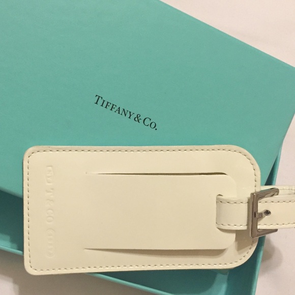 Authentic nwt Tiffany patent leather luggage tag