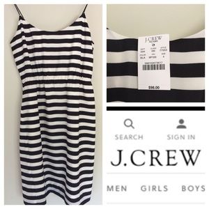 Size 4 Jcrew Black and White Striped Dress