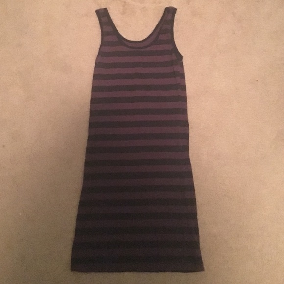 Black and purple tank dress