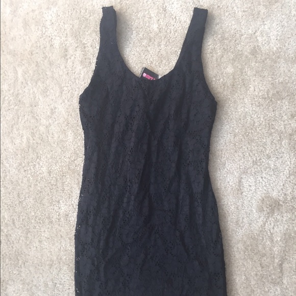 black lace tank bodycon dress