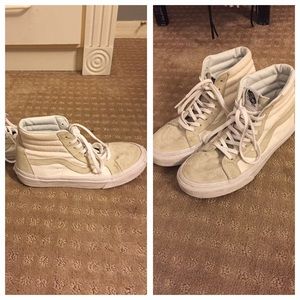 SK8-Hi Slims tan &white