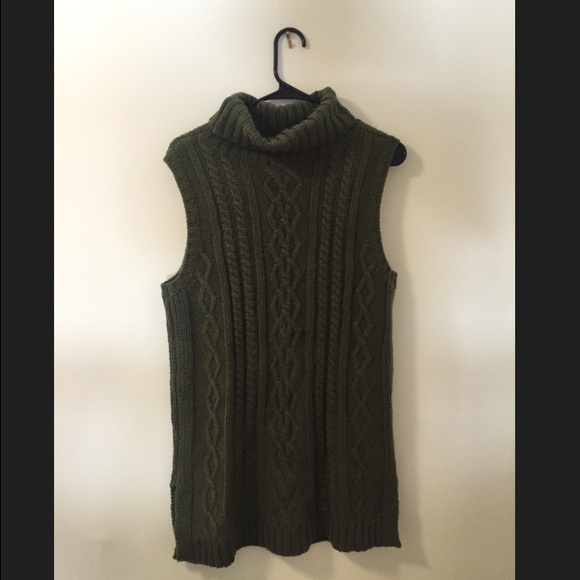 Olive Green Sweater Dress
