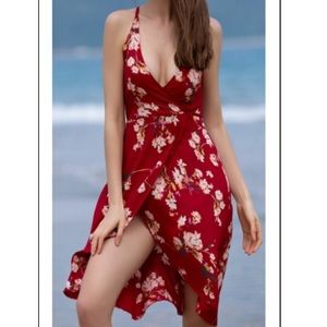 Floral wrap dress