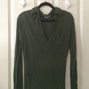 Green long sleeve shirt
