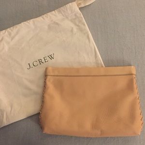 J.crew Tan Leather Clutch