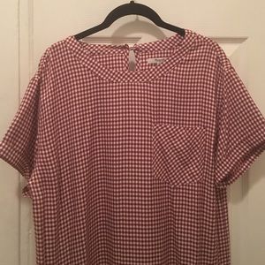Madewell plaid tee dress