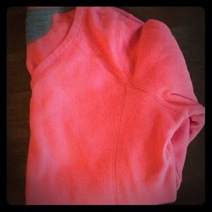 Neon Peach Fleece Pullover