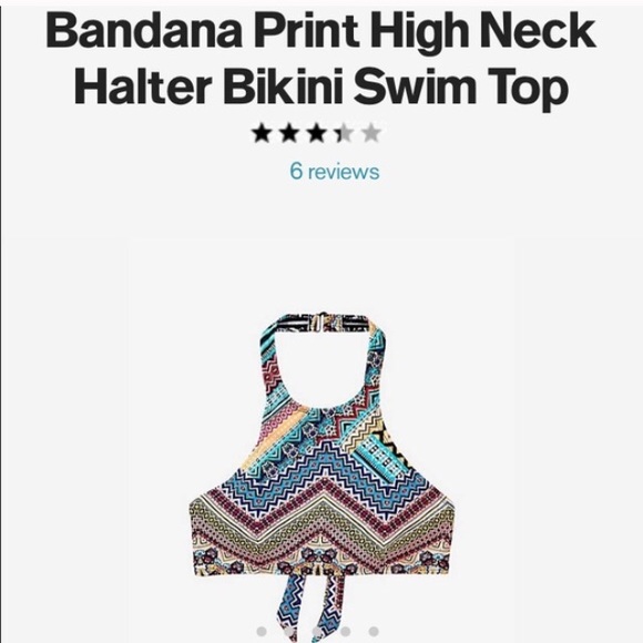 Express Black Halter Swim Top