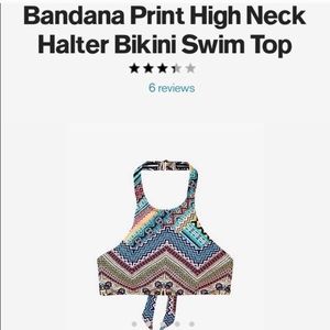 Express Black Halter Swim Top