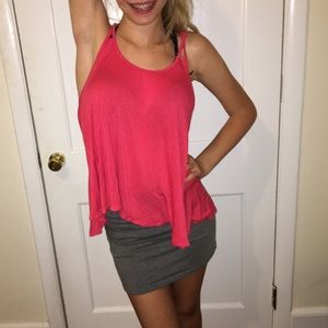 flowery lace tank top