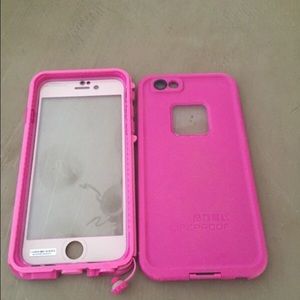 Pink Lifeproof case for iPhone 6