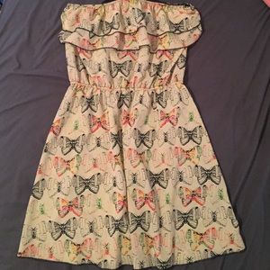 Butterfly Print Bow Back Dress
