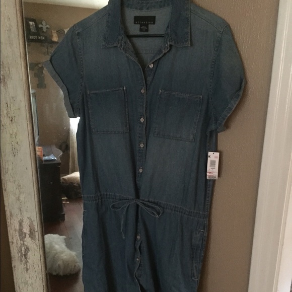 Denim short sleeve dress