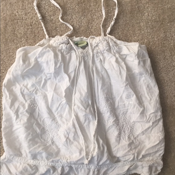 White spaghetti strap tank