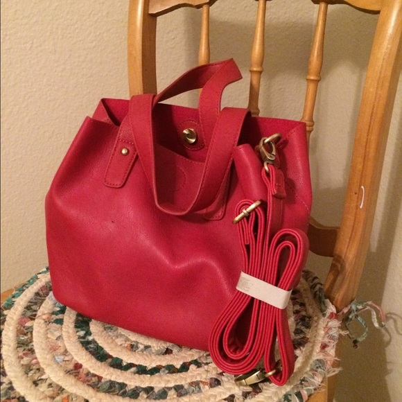 Red leather bag