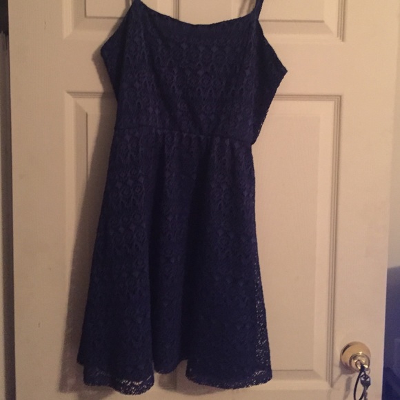 Navy Charming Charlie's Lace Dress