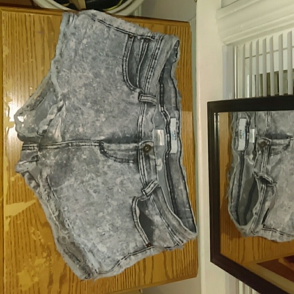 Bleached & ripped shorts