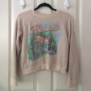 Distressed "vintage" Bambi crewneck