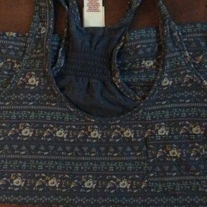 Mossimo Blue Grey Floral Tank