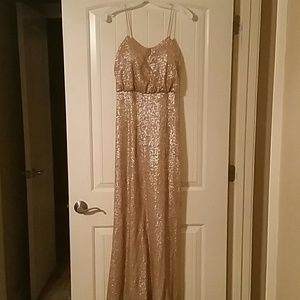 Gold, sequin dress!