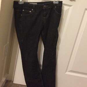 Dark wash skinny jeans
