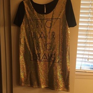 Big hair big dreams sparkly Tshirt/dress