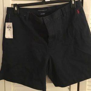 Navy flat front Ralph Lauren shorts