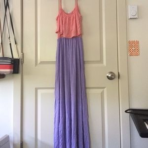 Pink & purple maxi dress