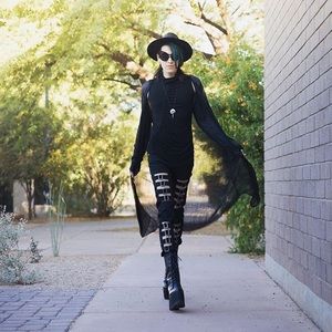 UNIF Sweaters - Sheer Black Witchy Kimono Duster Boho Goth Chiffon UNIF Sweaters - Sheer Black Witchy Kimono Duster Boho Goth Chiffon
