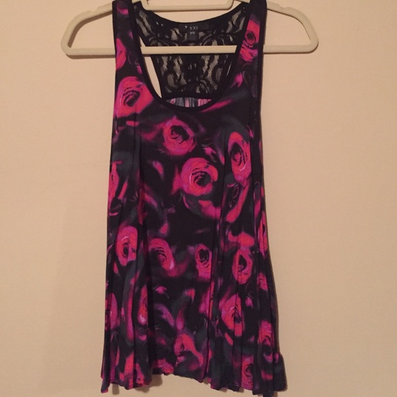 Floral tank with racerback