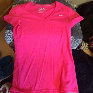 Pink Nike V neck