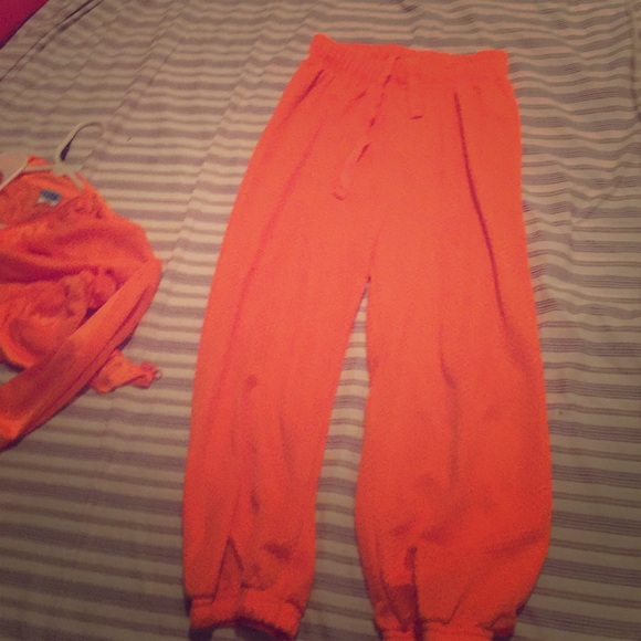 Orange joggers