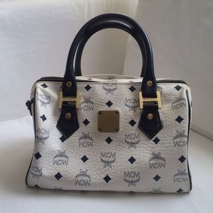 MCM Heritage Boston White Bag