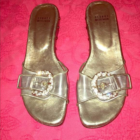 Stuart Weitzman DRSTU Clear Vinyl Sandals