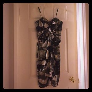 Strapless Black and Silver Dress