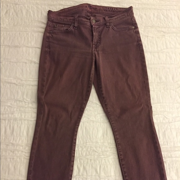 7 for all mankind the cropped skinny jeans size 28