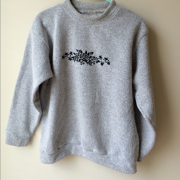 Black Rose embroidered Crew sweater