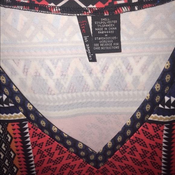 Fire Los Angeles Geometric/Tribal Print Dress - Picture 2 of 4
