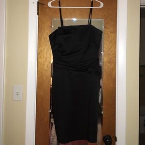 WHBM Black cocktail dress with removable straps