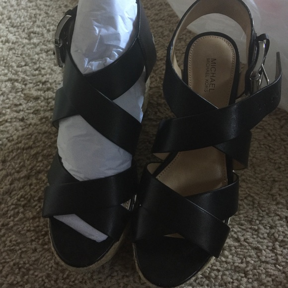 Michael Kors Mid Platform Wedge Sandals - Picture 2 of 4