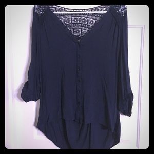 Dramatic Back Hi-Low Blouse