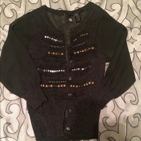 Sheer black cardigan